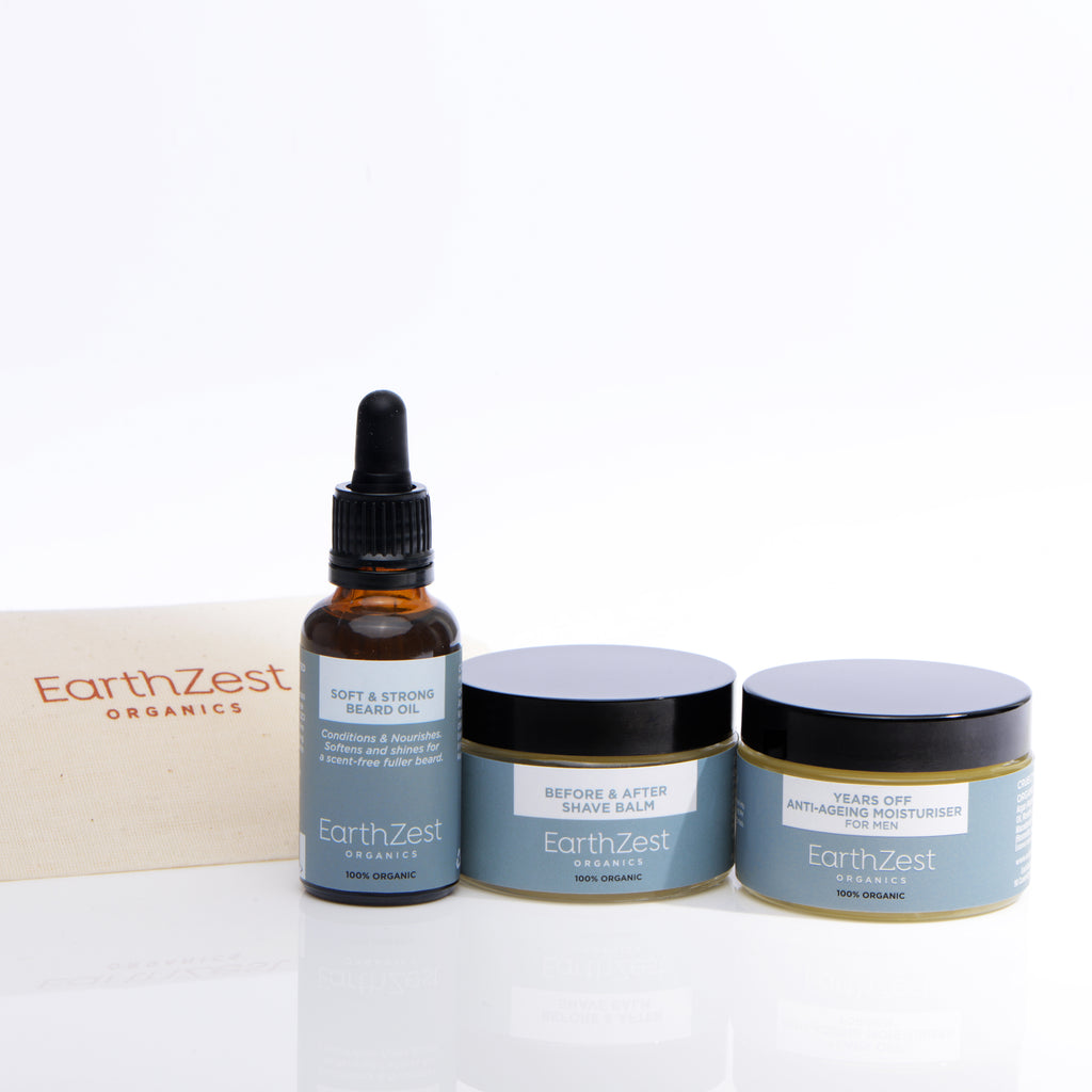 Mens Vegan Skin care Gift Set by EarthZest Organics